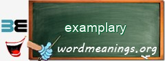 WordMeaning blackboard for examplary